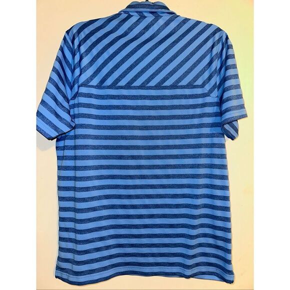Vineyard Vines Polo Shirt Mens Medium Blue White Stripe Performance Golf Sankaty - Picture 7 of 7
